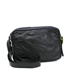 LOEWE Anagram Leather Shoulder Bag Black Ladies