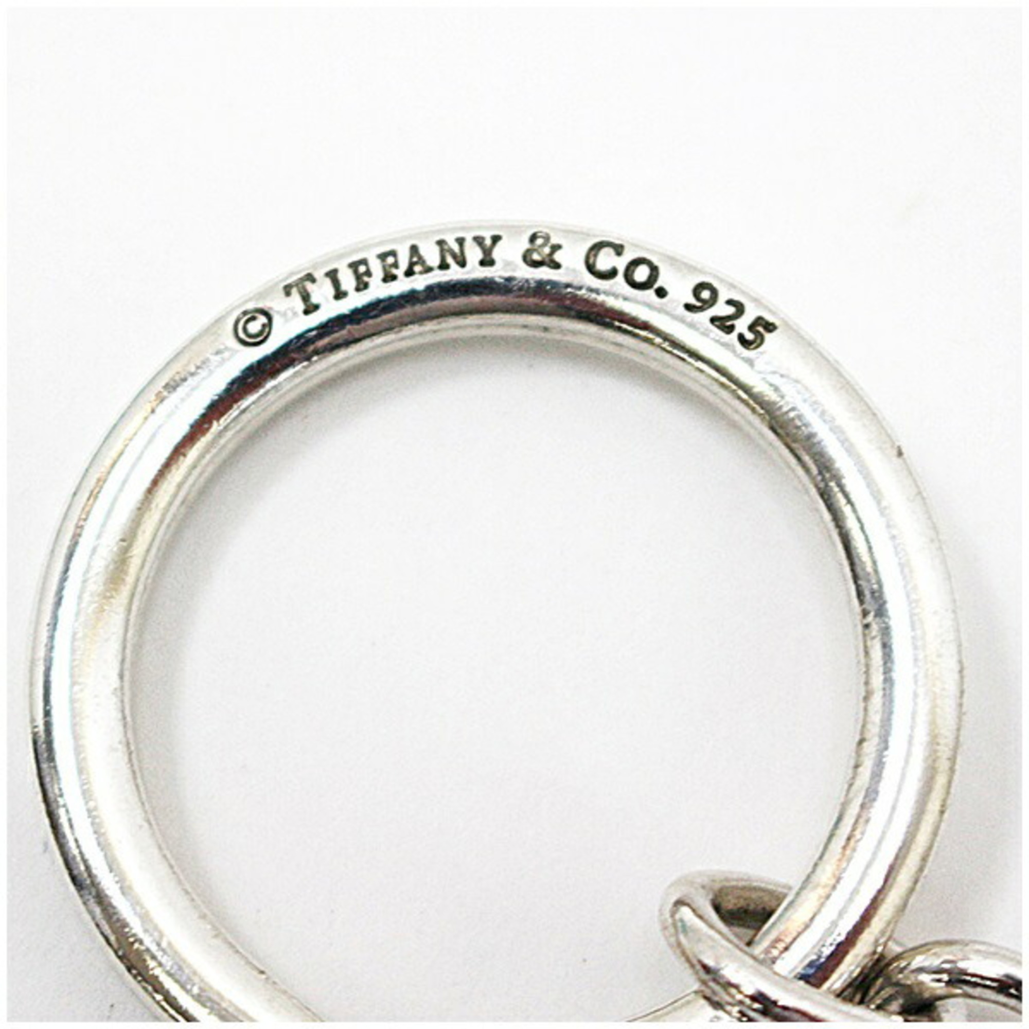 Tiffany Keyring Silver 925 Heart Motif TIFFANY&Co Women's Charm Accessory Keychain
