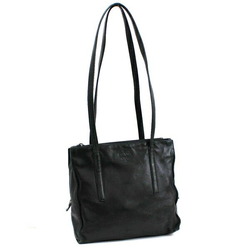 PRADA Tote Bag Shoulder Leather Black Ladies