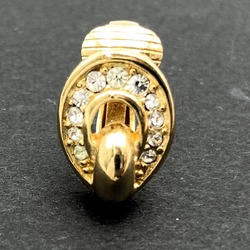 Christian Dior Earrings Rhinestone Gold Color Women's ITKJD224I2YS