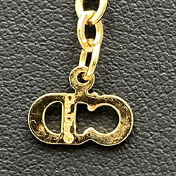 Christian Dior Necklace Heart Motif Rhinestone Gold Color Women's ITDMFI41SAYE