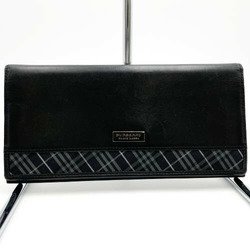 BURBERRY BLACK LABEL Burberry Black Label Long Wallet Plaid Pattern Leather Men's Women's Accessories ITIWN7THAPBS