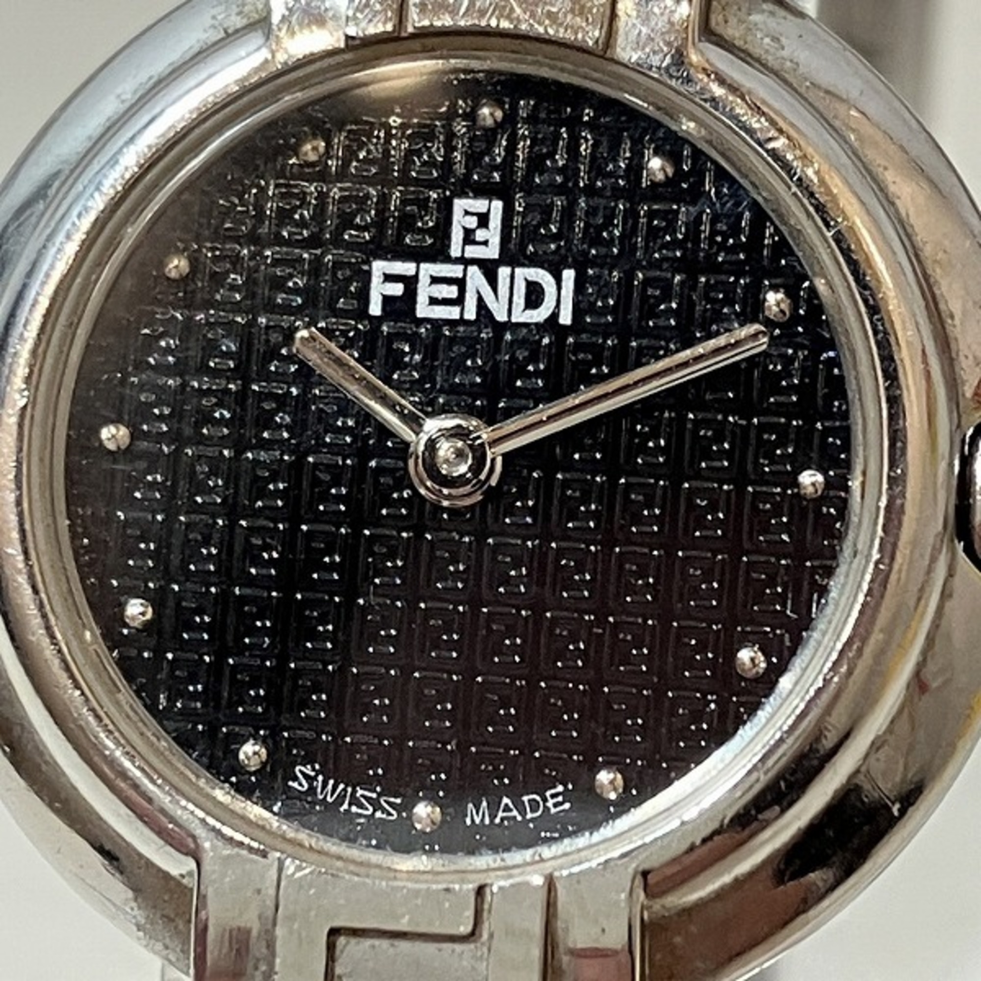 FENDI 750L Quartz Zucca Pattern Watch Ladies