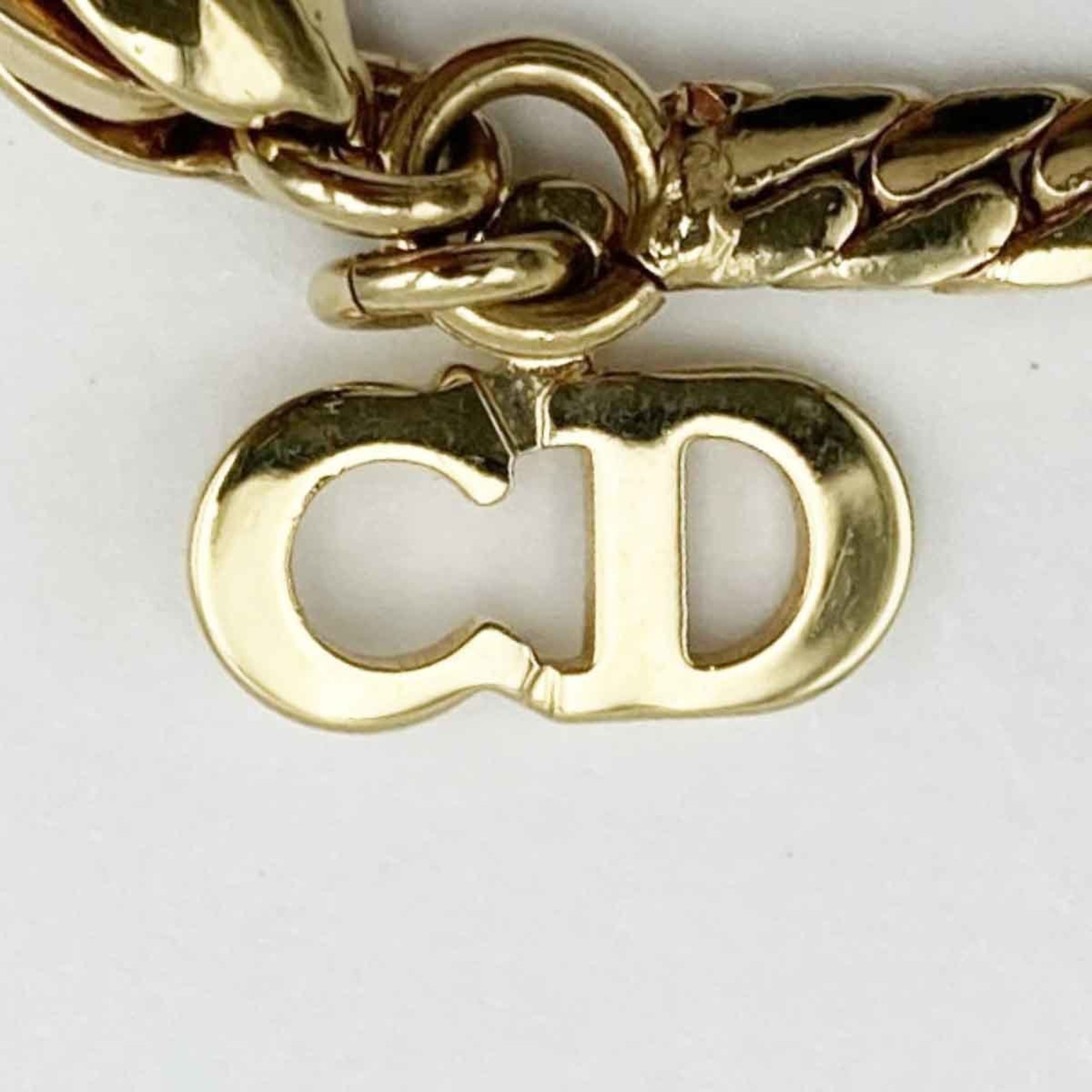 Christian Dior Bracelet Rhinestone Gold Color Women's ITURMD8MKU2A