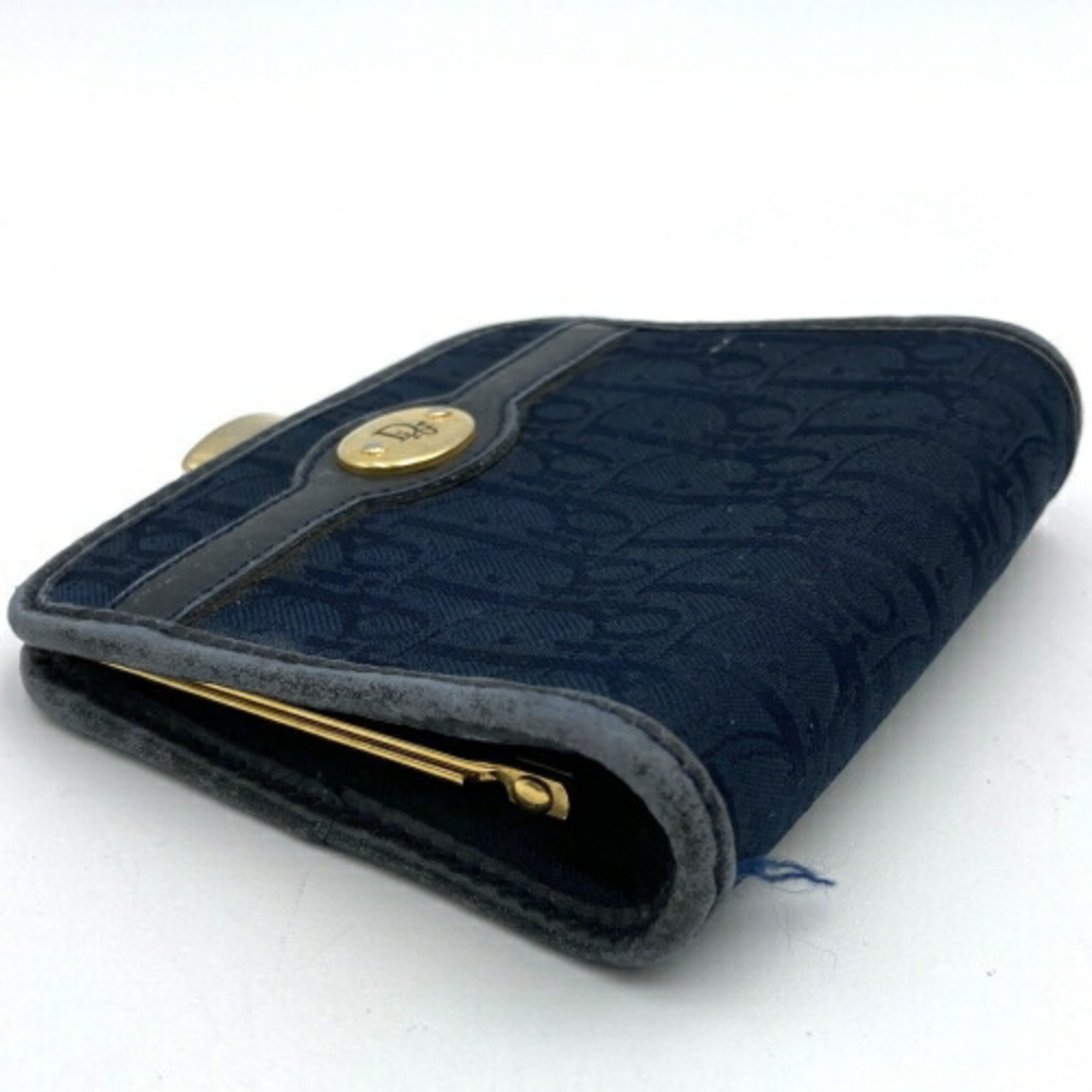 Christian Dior Trotter Wallet/Coin Case Wallet Navy Canvas Women's Accessories IT7NBSXN8NRC
