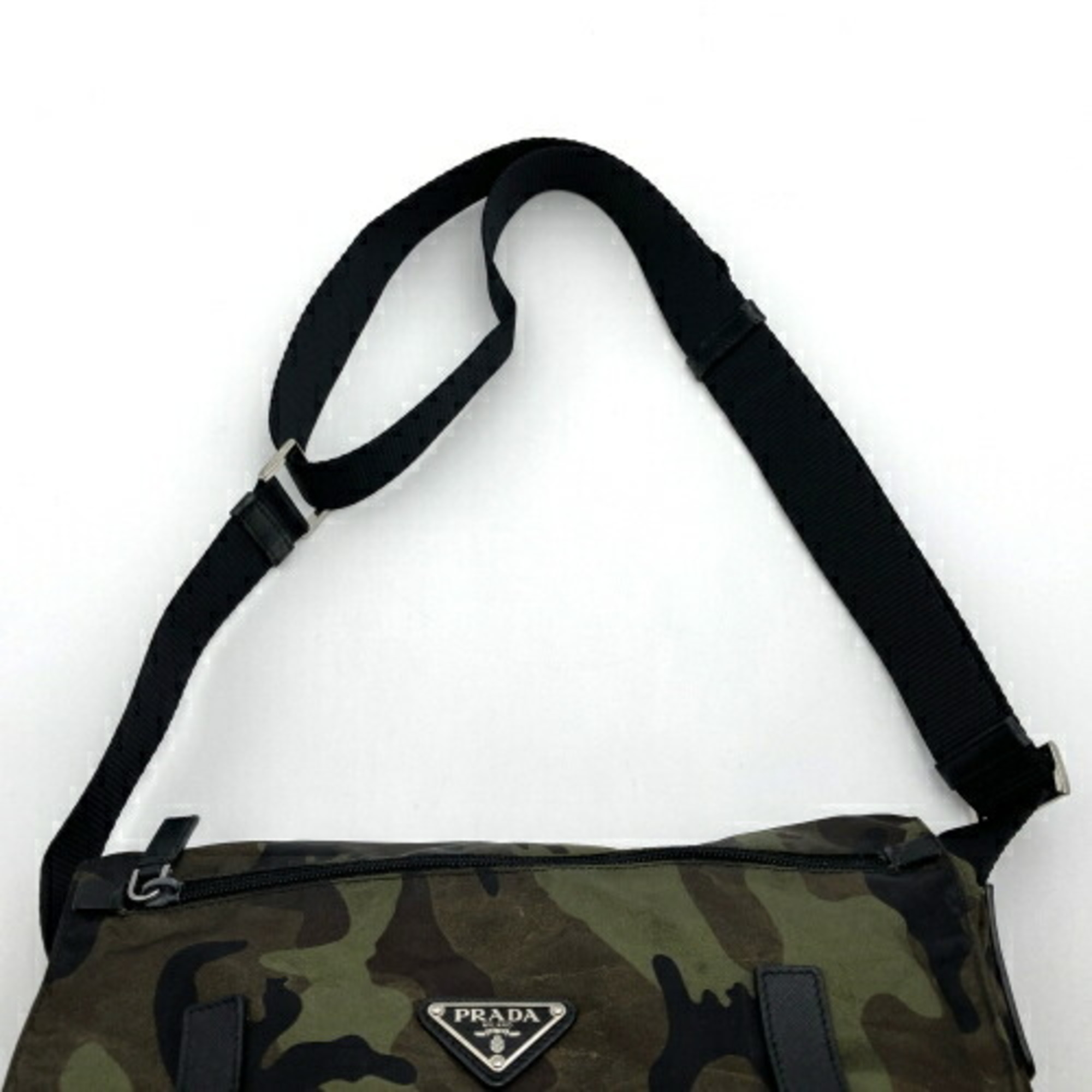 PRADA Prada shoulder bag camouflage pattern khaki green nylon men's women's ITNHPPP8I7VS