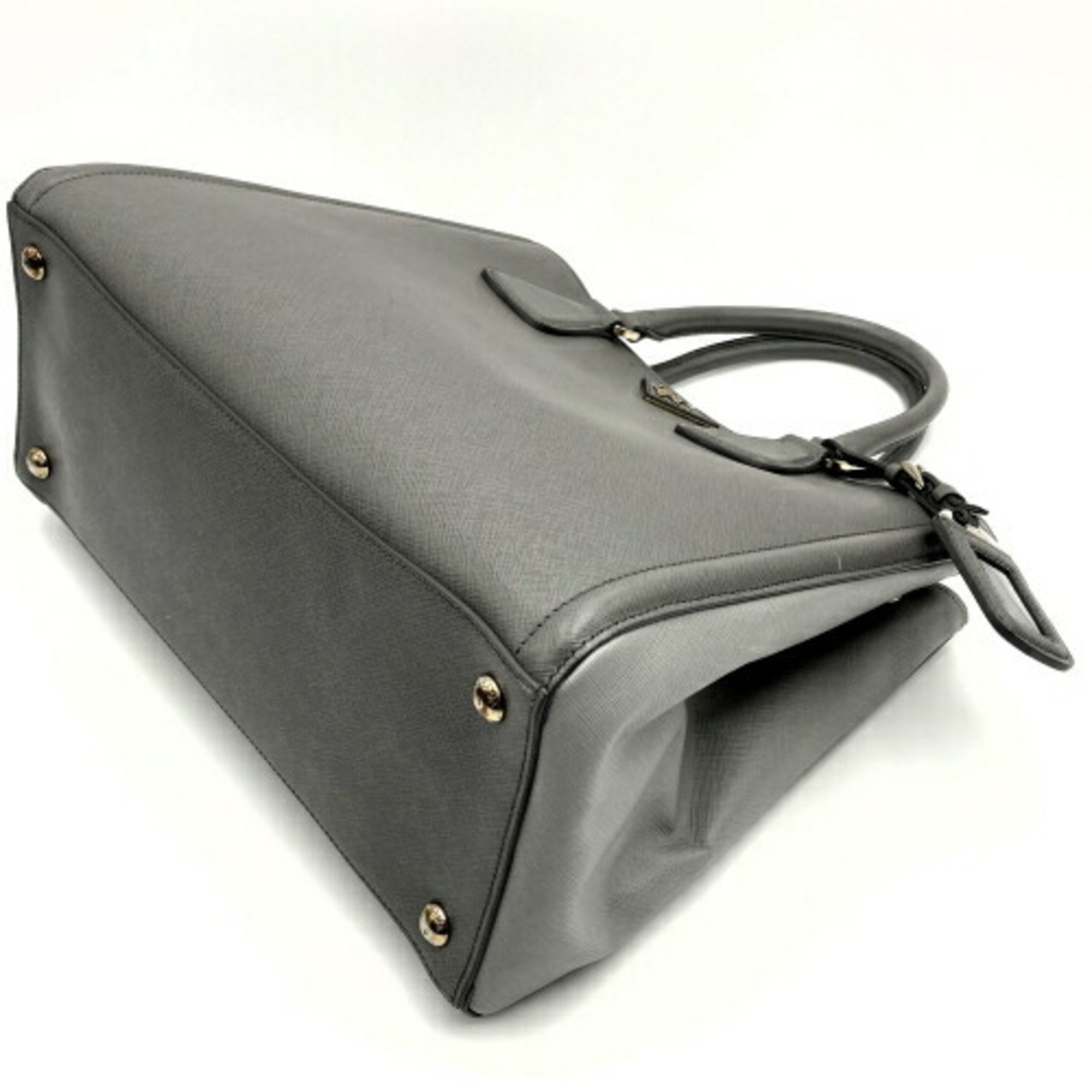 PRADA Saffiano Leather Shoulder Bag Handbag 2way Triangle Gray Ladies BN2438 ITCOZW5777EO