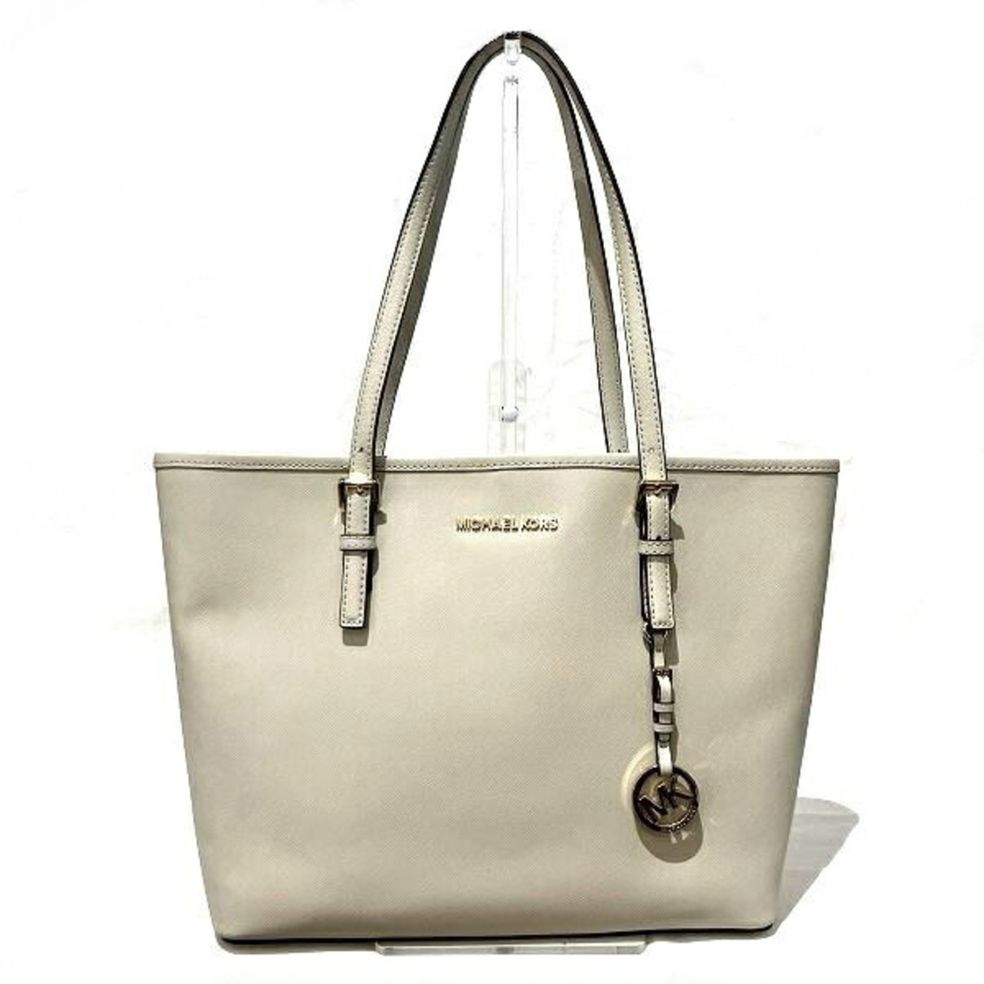 michael kors leather white bag tote ladies