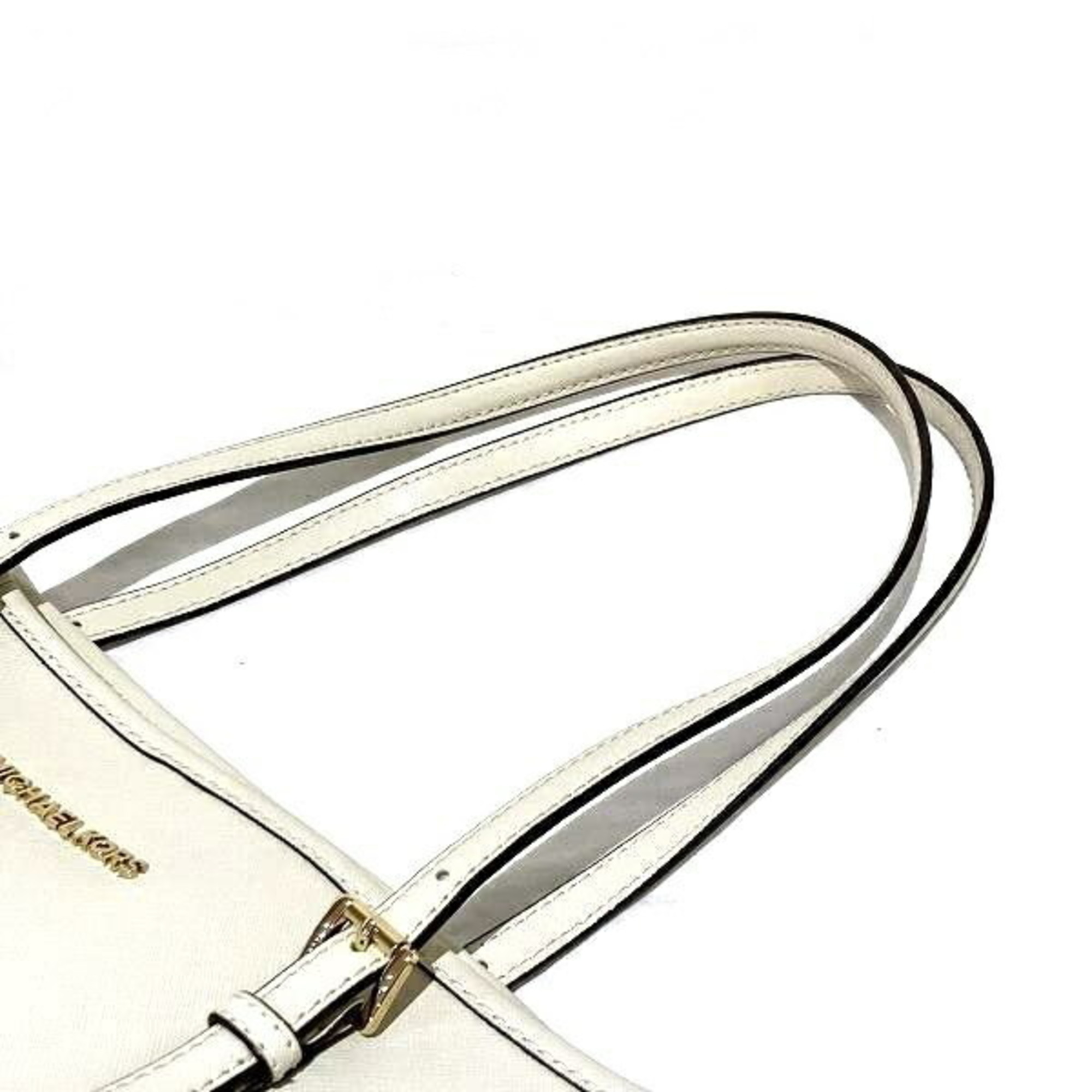 michael kors leather white bag tote ladies