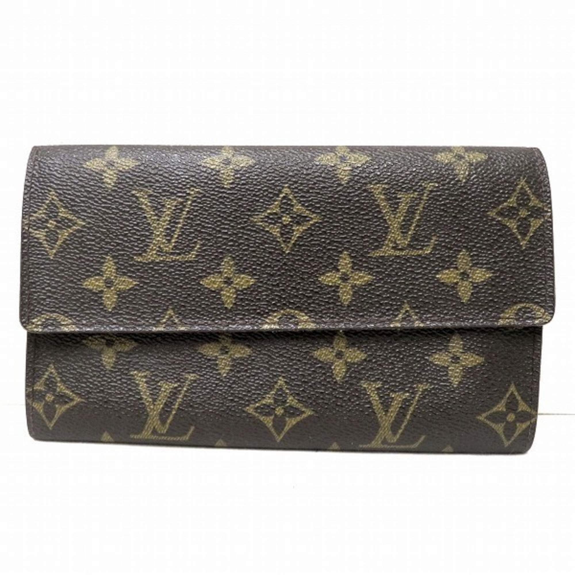 Louis Vuitton Monogram Portefeuille 3 Cult Credit M61818 Wallet Bifold Long Men's Women's