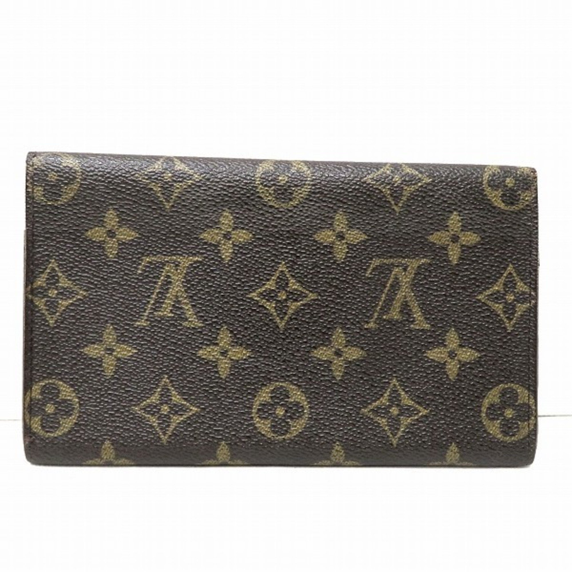 Louis Vuitton Monogram Portefeuille 3 Cult Credit M61818 Wallet Bifold Long Men's Women's