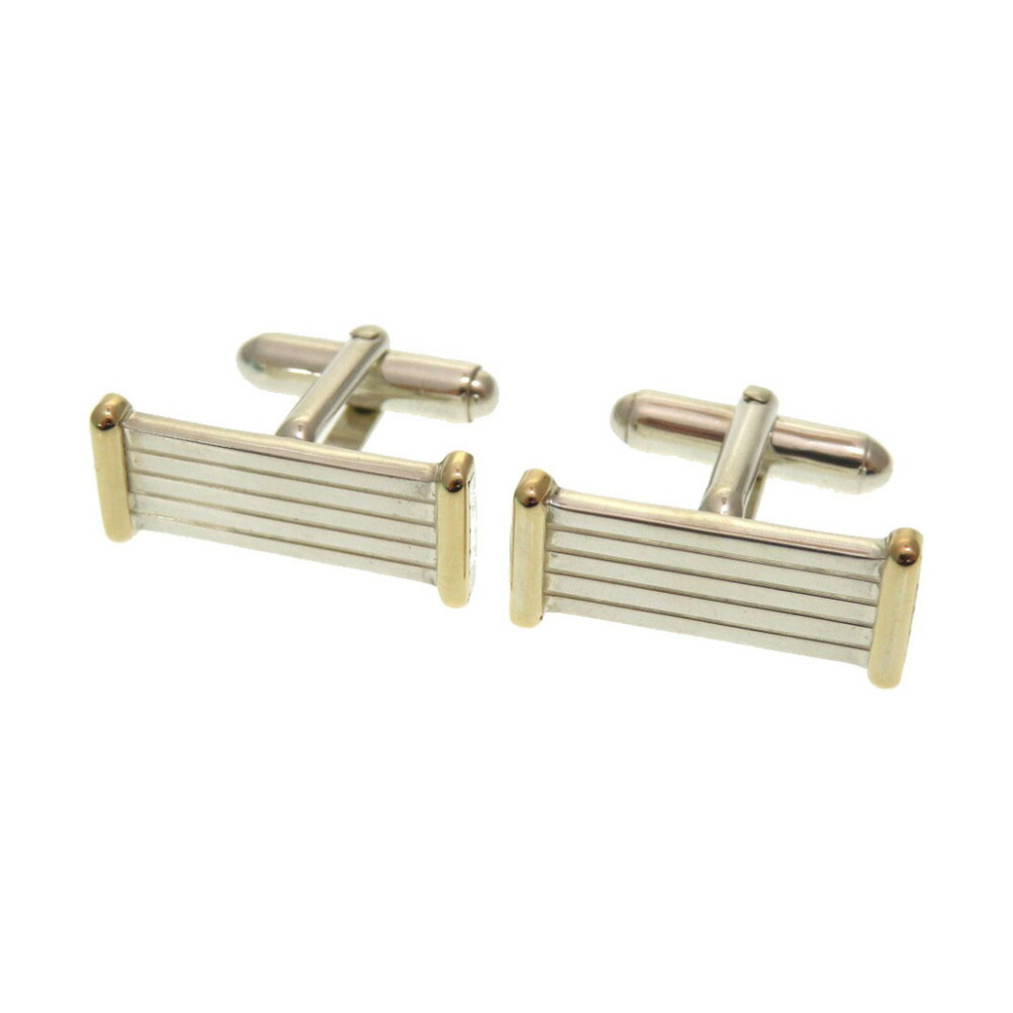 Tiffany Cufflinks Silver 925 K18 Yellow Gold 750 0185 TIFFANY&Co. Men's