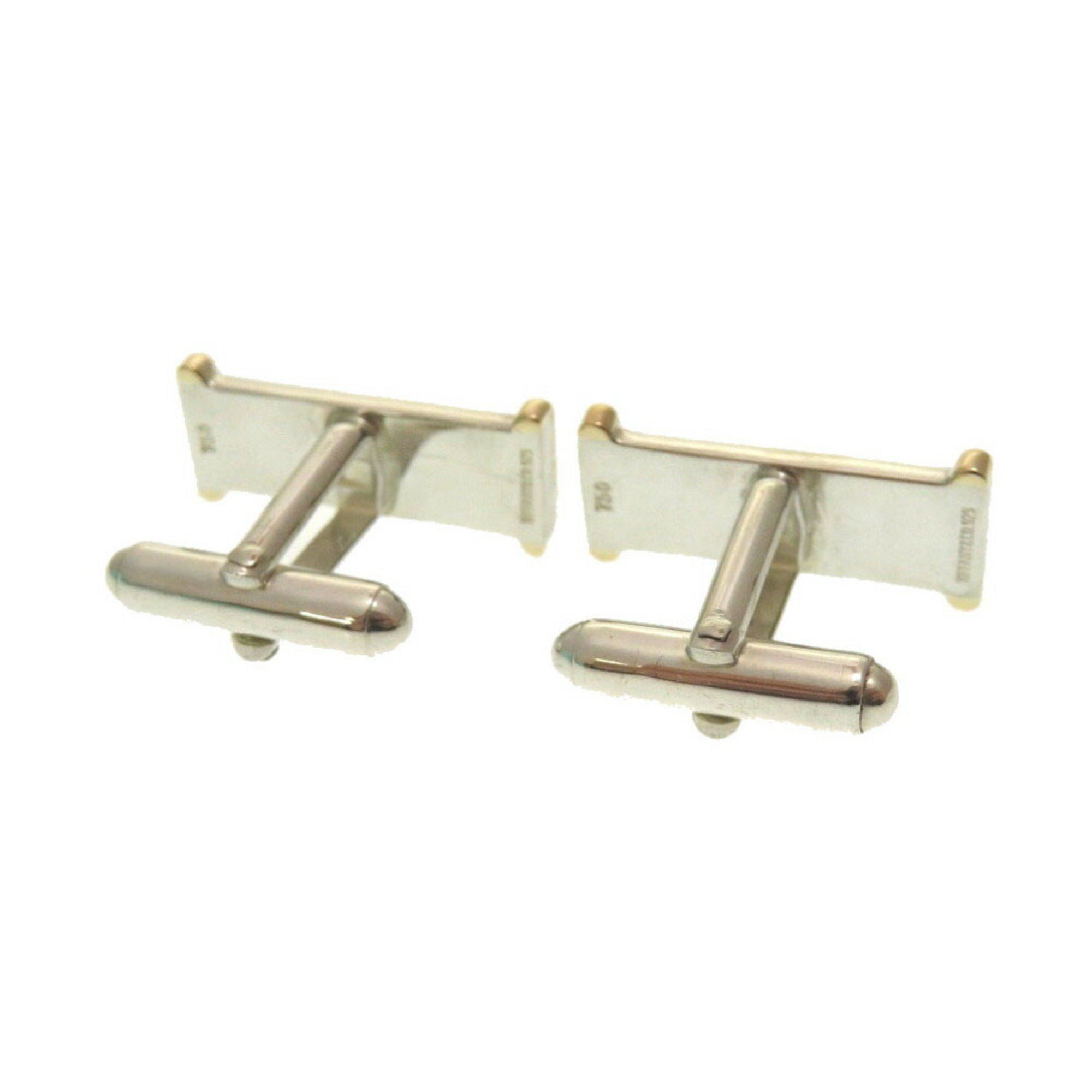 Tiffany Cufflinks Silver 925 K18 Yellow Gold 750 0185 TIFFANY&Co. Men's