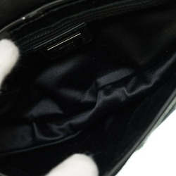 Christian Dior Dior Saddle Trotter Beads Spun Coat Shoulder Bag Canvas Black 0049Dior 6B0049ZS6