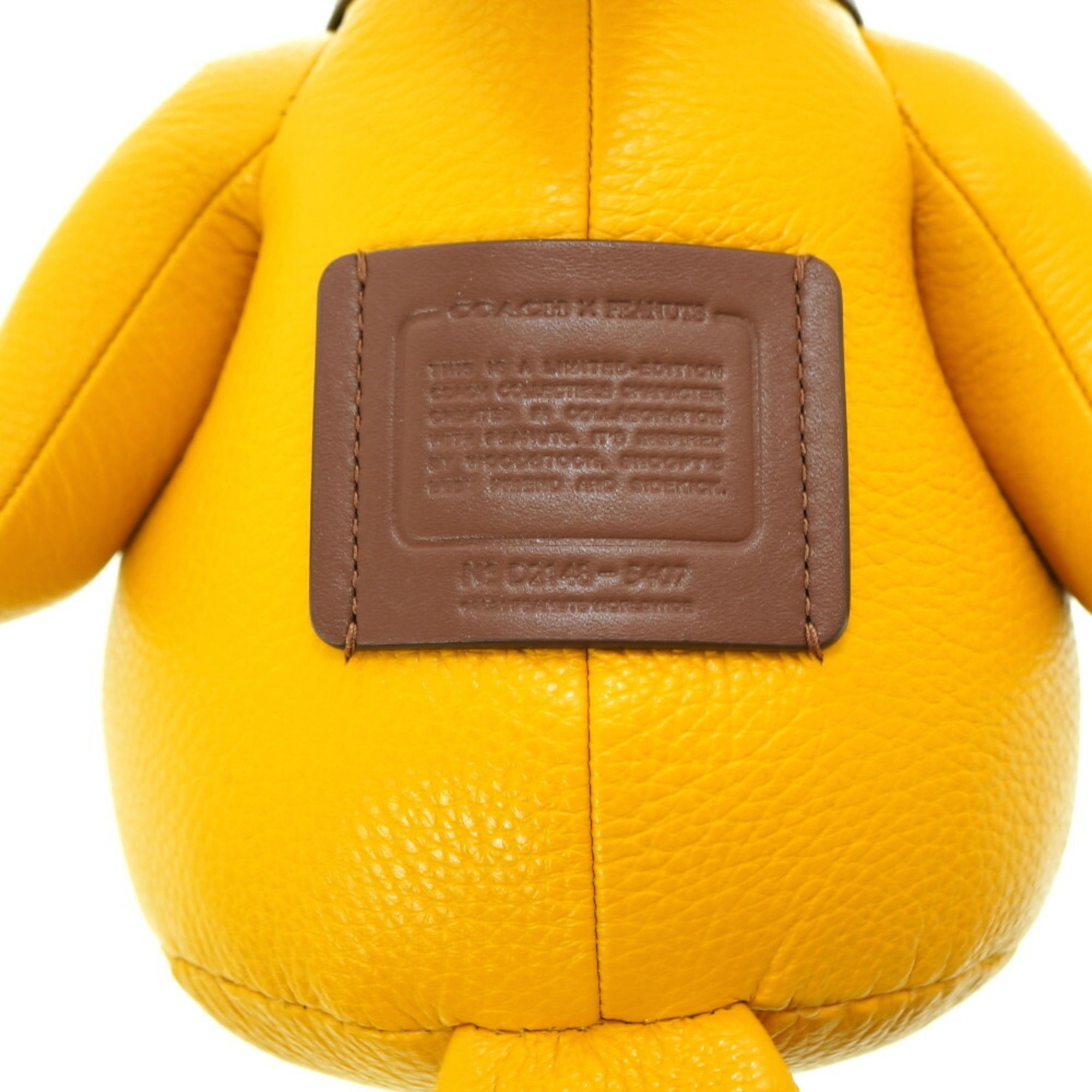 Coach PEANUTS Woodstock Doll Stuffed Leather Ocher 0039COACH Snoopy 6B0039ZE5