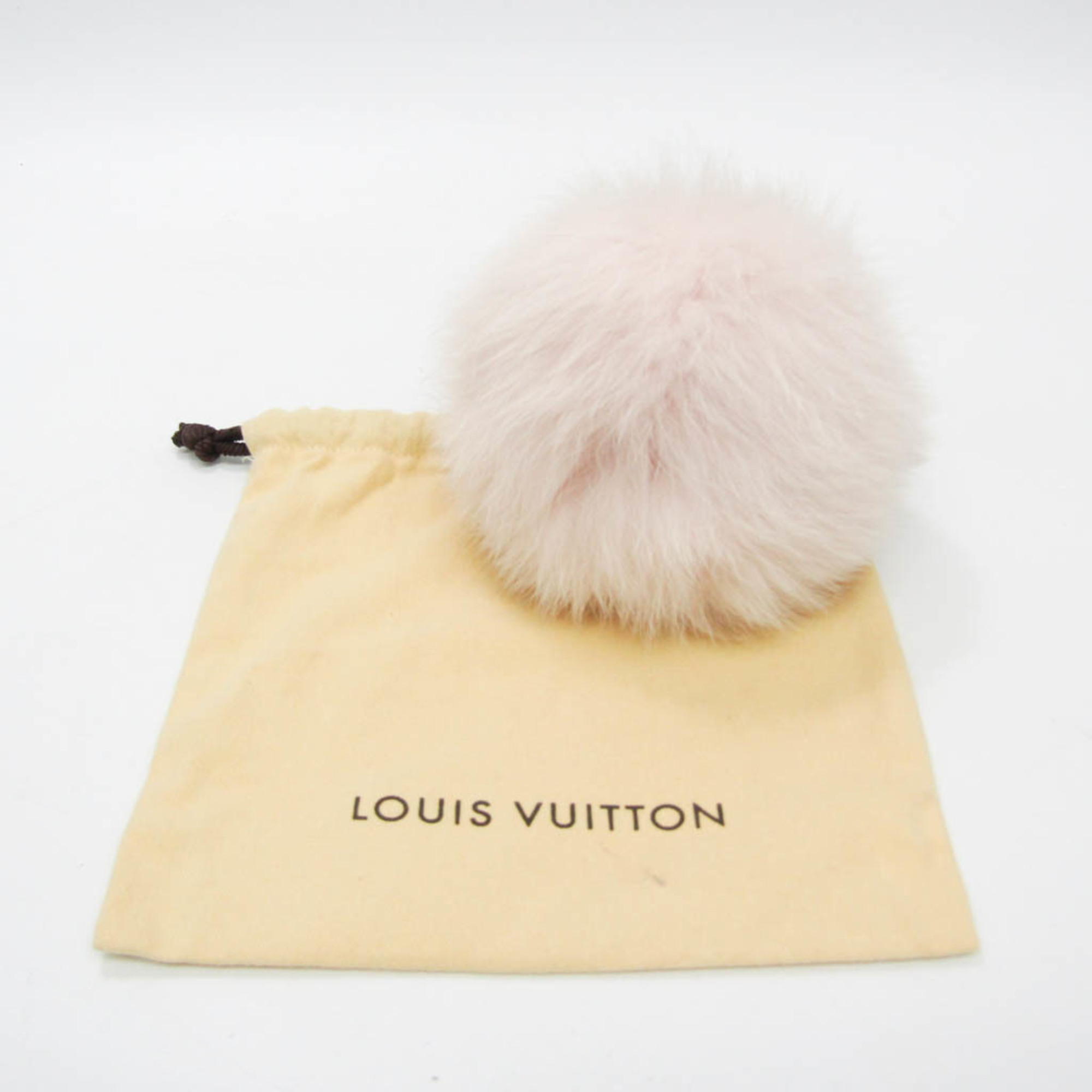 Louis Vuitton Fluffy Bag Charm M67371 Keyring (Gold,Rose Clair)