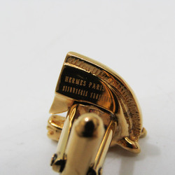Hermes Metal Fixed Backing Cufflinks Gold horse cufflinks