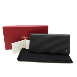 Cartier Pasha L3001321 Women,Men Leather Long Wallet (bi-fold) Black