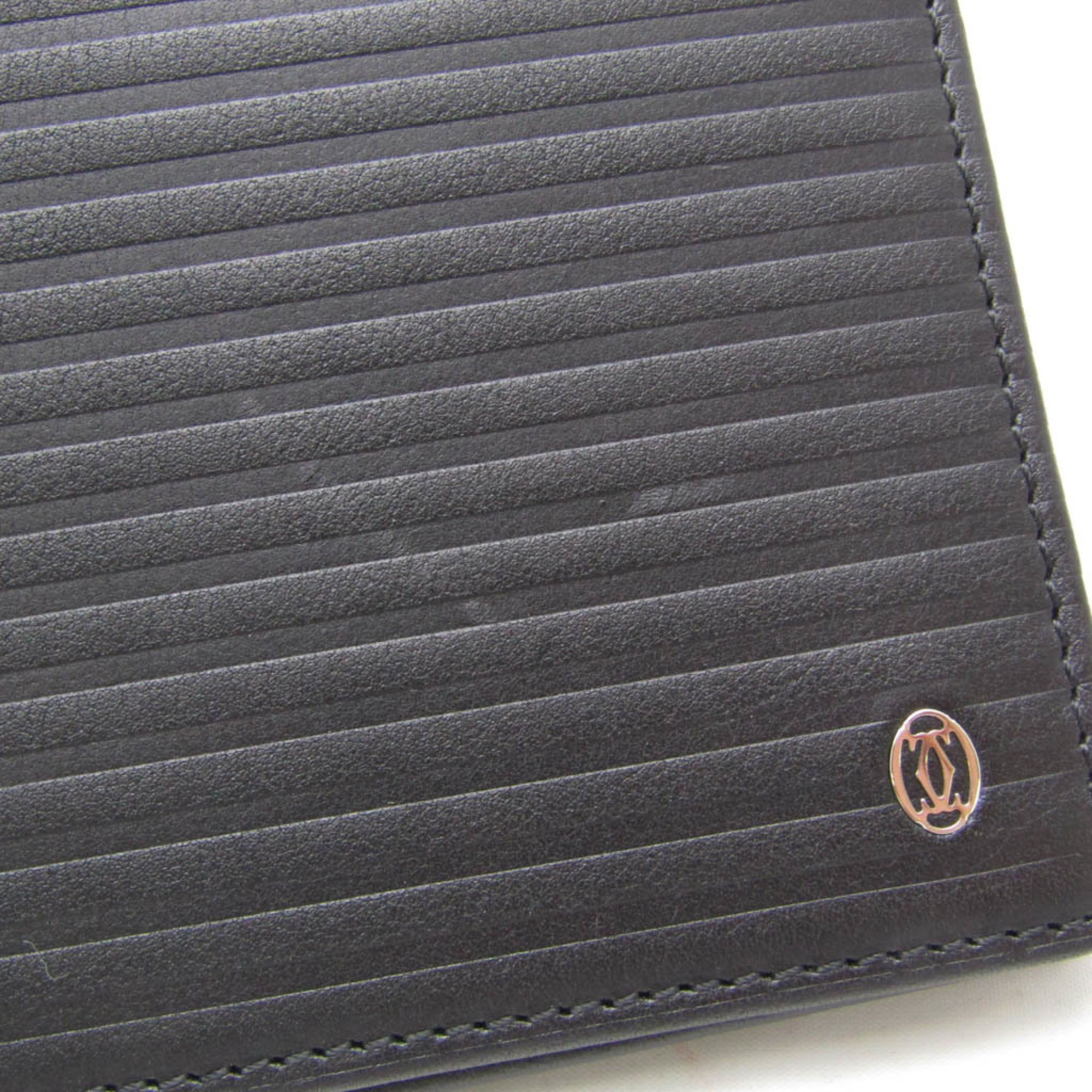 Cartier Pasha L3001321 Women,Men Leather Long Wallet (bi-fold) Black