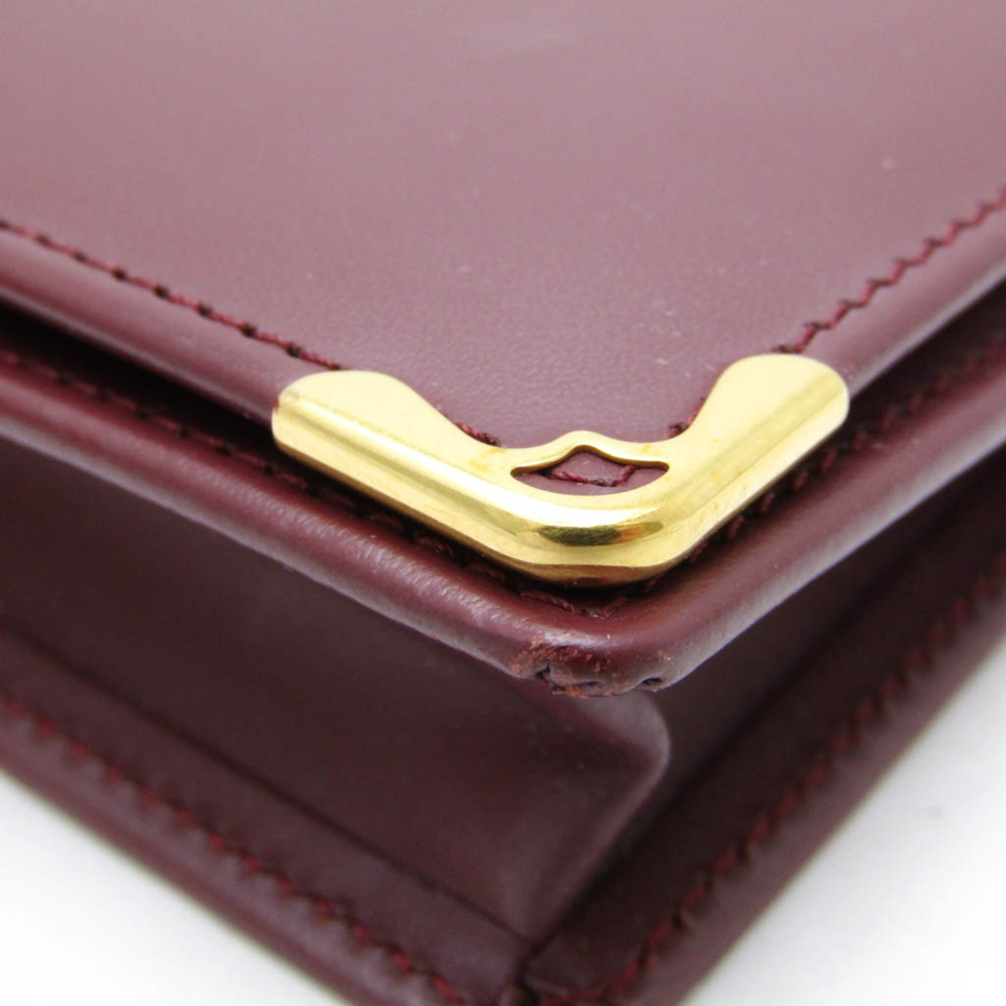 Cartier Must Women,Men Leather Long Wallet (bi-fold) Bordeaux