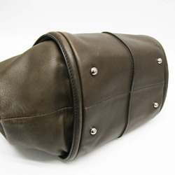 Tod's Women's Leather Tote Bag Khaki