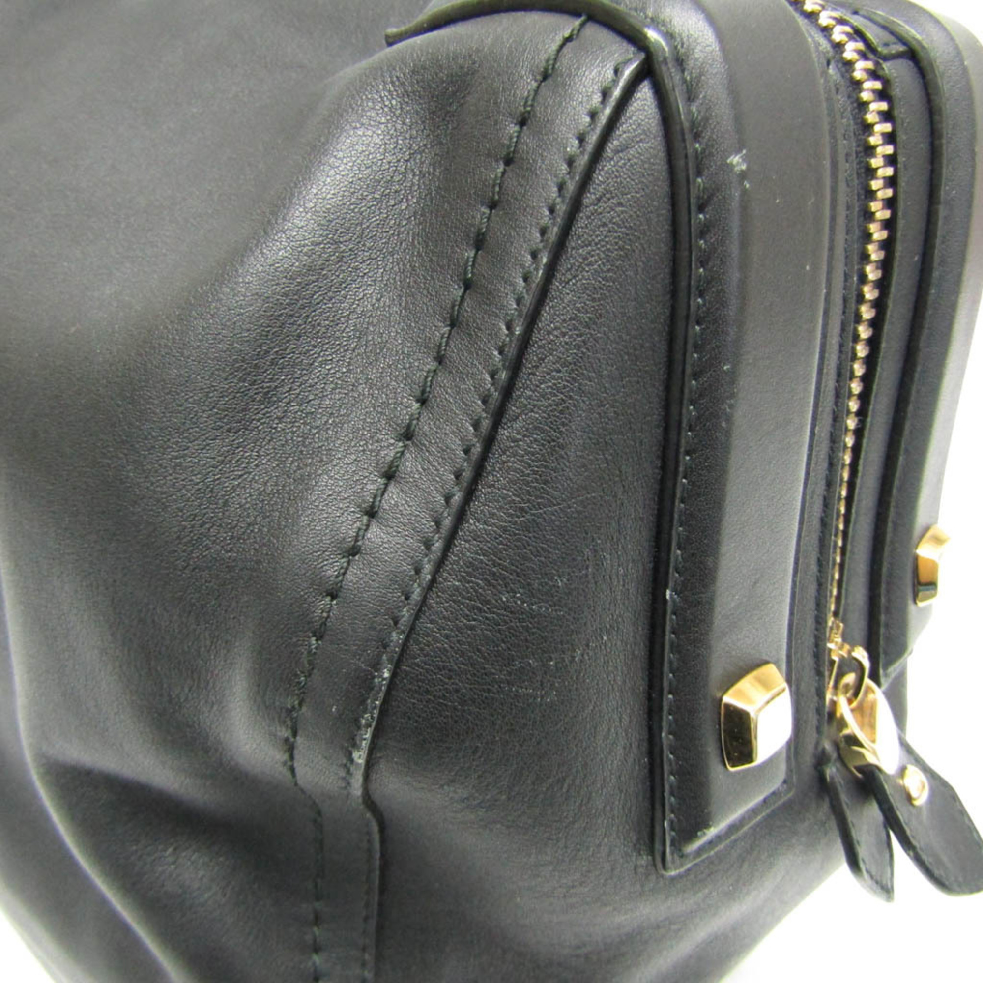 Salvatore Ferragamo BW-21 D374 Women's Leather Handbag Black