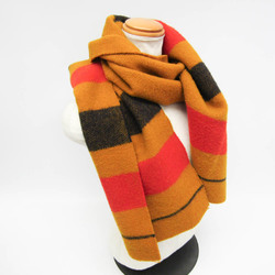 Hermes Rocaval Women's Wool Stole Striped Navy,Red Color,Yellow