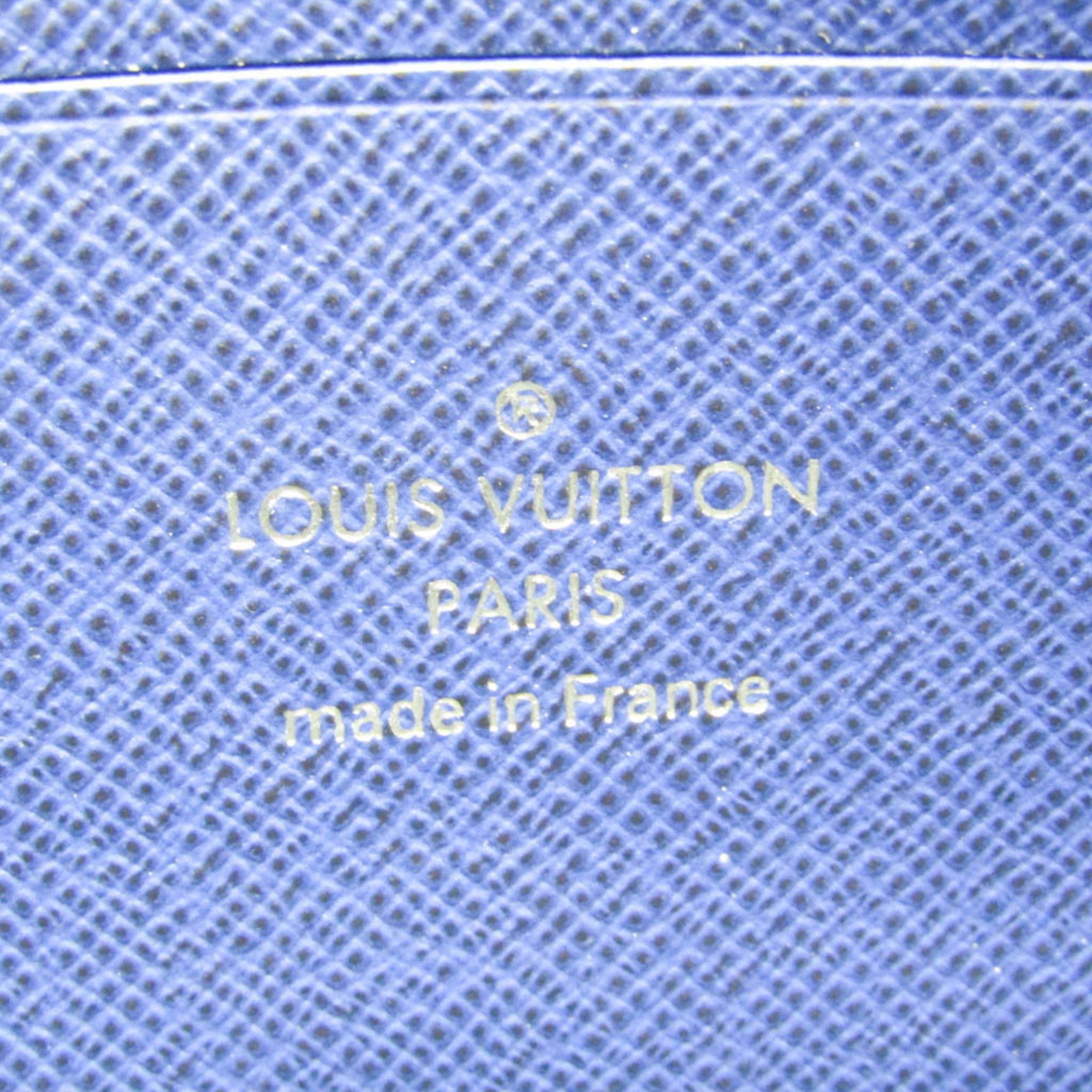 Louis Vuitton Taiga Pochette Discovery PM M30278 Men's Clutch Bag Cobalt