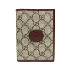 Gucci With Interlocking G GG 724562 PVC Leather Passport Cover Beige,Bordeaux,Brown