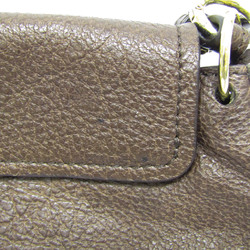 Chloé Elsie 3P0595 Women's Leather Shoulder Bag Dark Brown