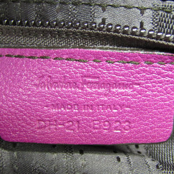 Salvatore Ferragamo DH-21 B923 Women's Leather Shoulder Bag Purple