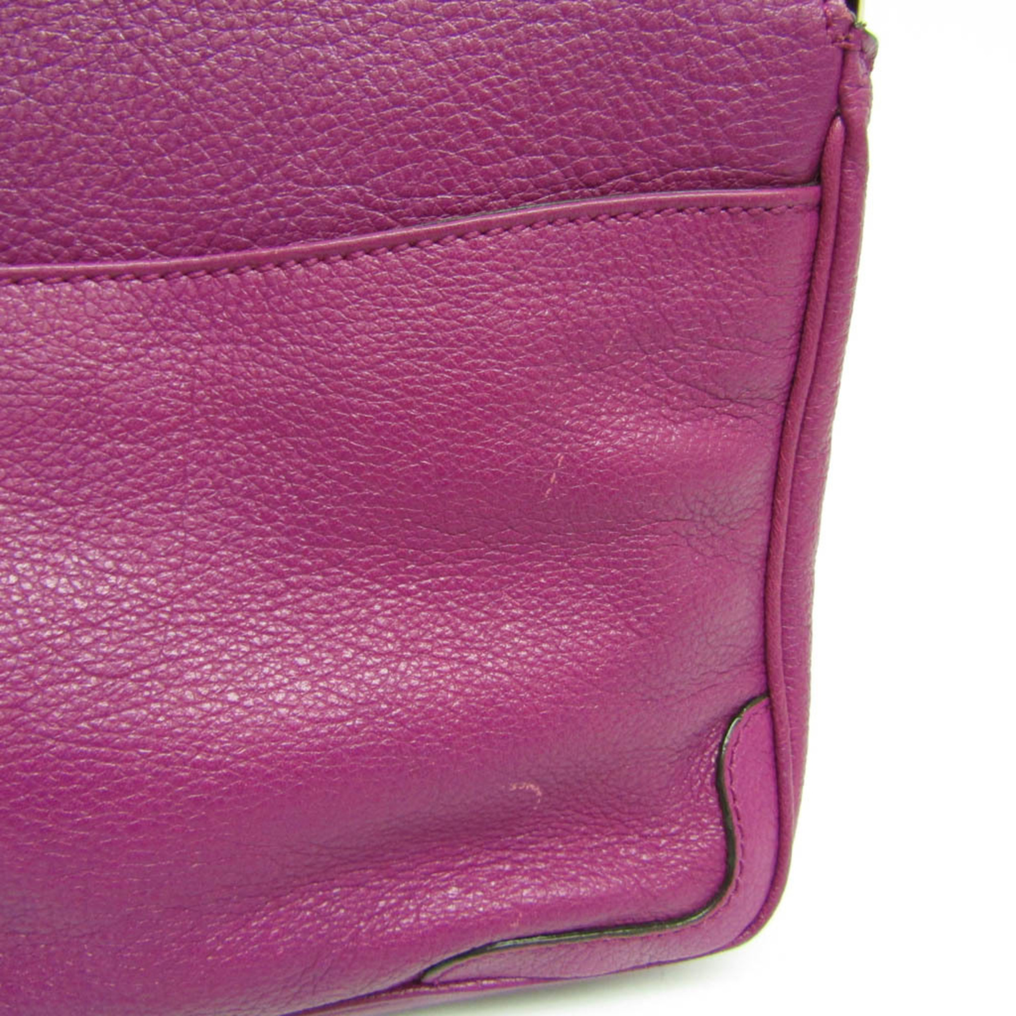 Salvatore Ferragamo DH-21 B923 Women's Leather Shoulder Bag Purple