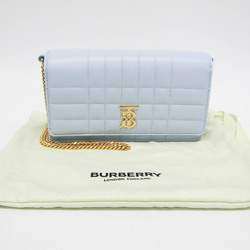 Burberry LOLA 8066181 Women's Leather Shoulder Bag Light Blue