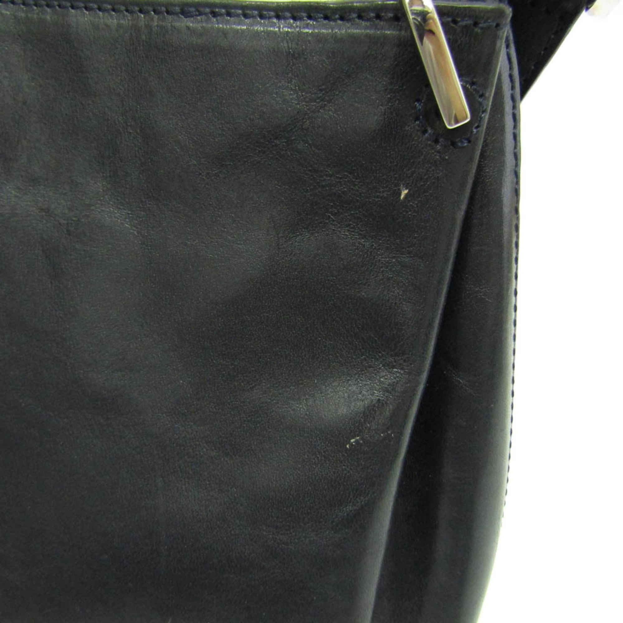 Hirofu Women's Leather Shoulder Bag Navy Black