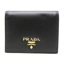 Prada Saffiano 1MV204 Women's Leather Wallet (bi-fold) Nero,Pink