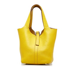 Hermes Picotin PM Handbag Jaune Ambre Yellow Taurillon Clemence Women's HERMES