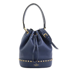 Valentino Garavani Handbag Crossbody Shoulder Bag Leather Navy Women's