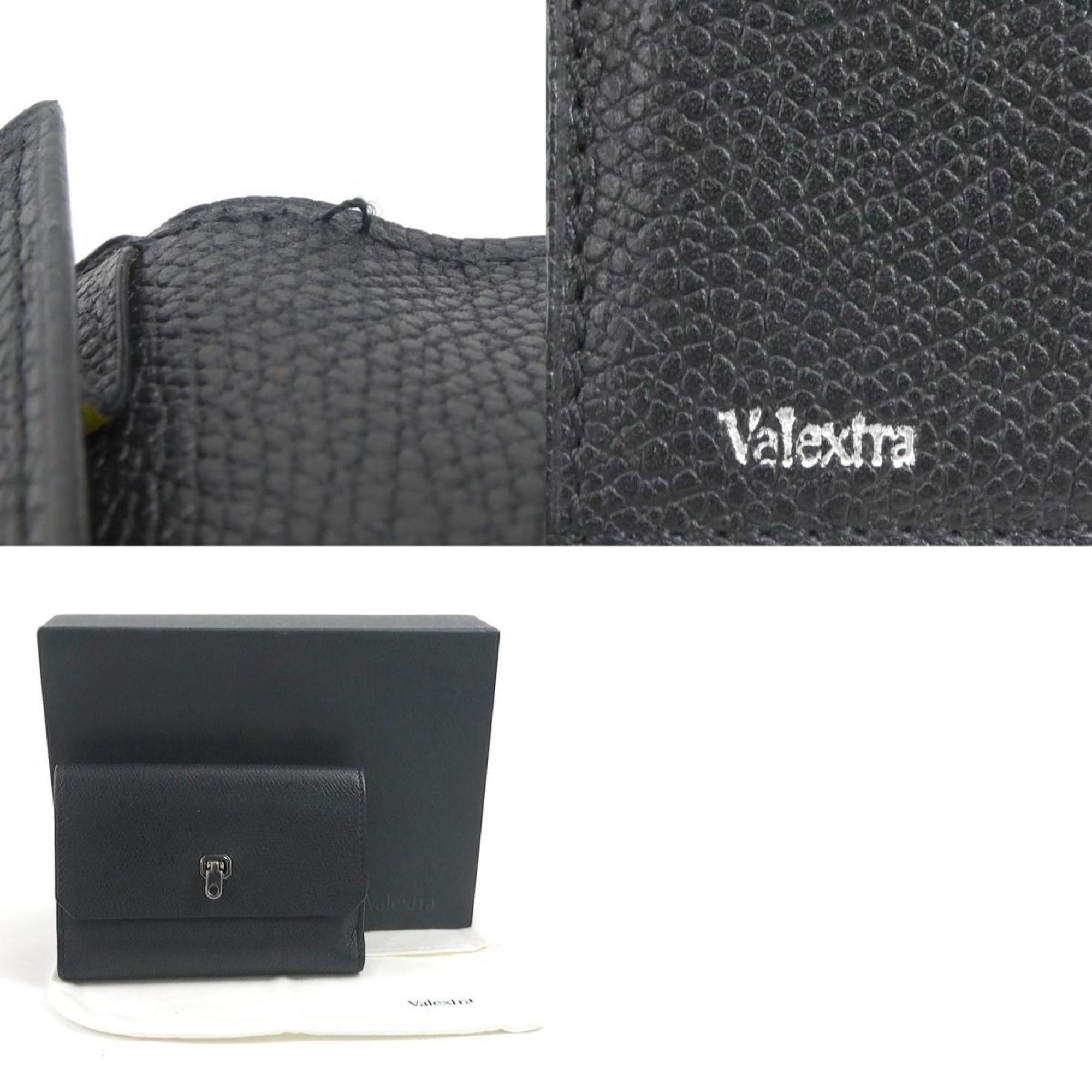 Valextra Bifold Wallet Leather Black Unisex