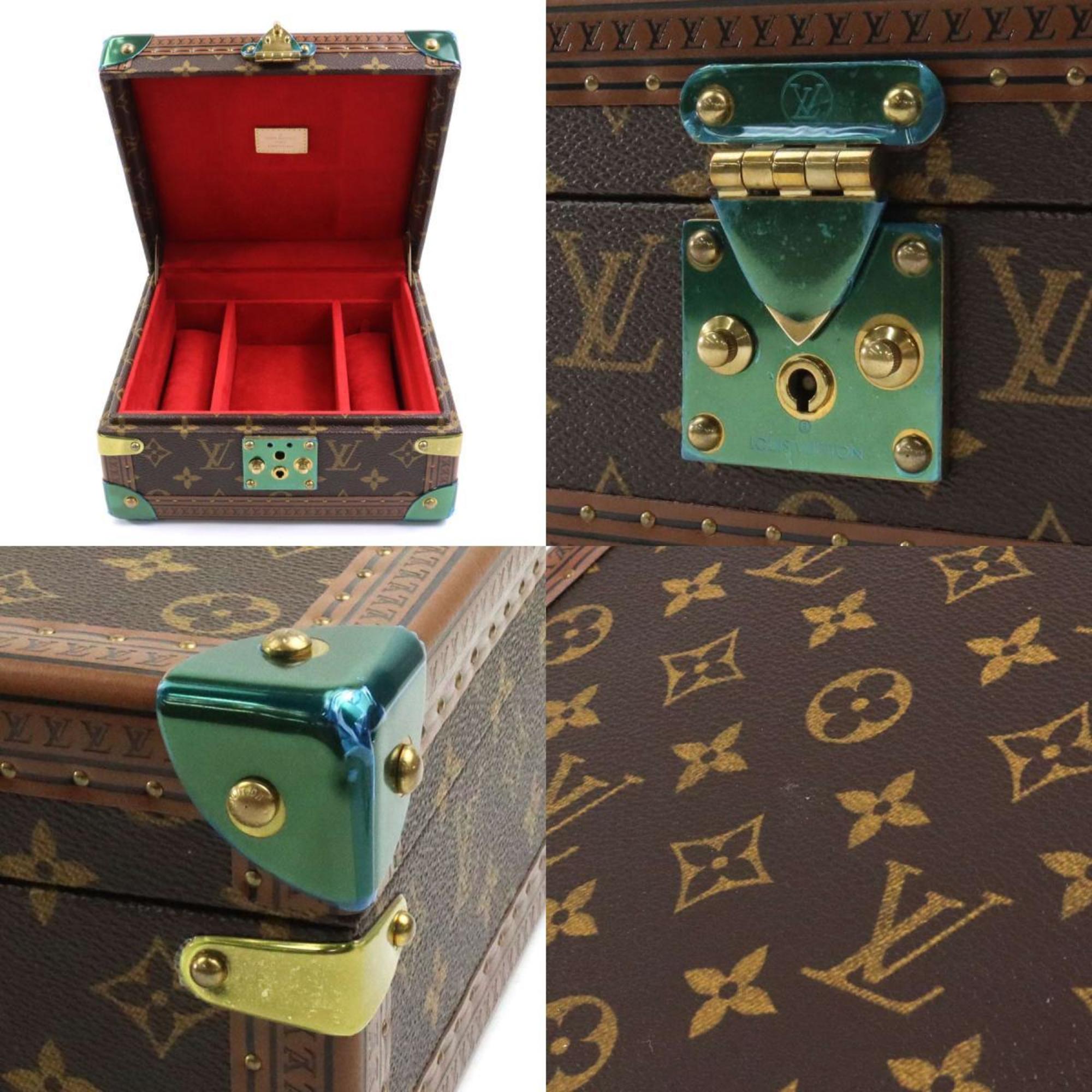 LOUIS VUITTON Jewelry Box Case Monogram Coffret Canvas Brown Unisex M13513