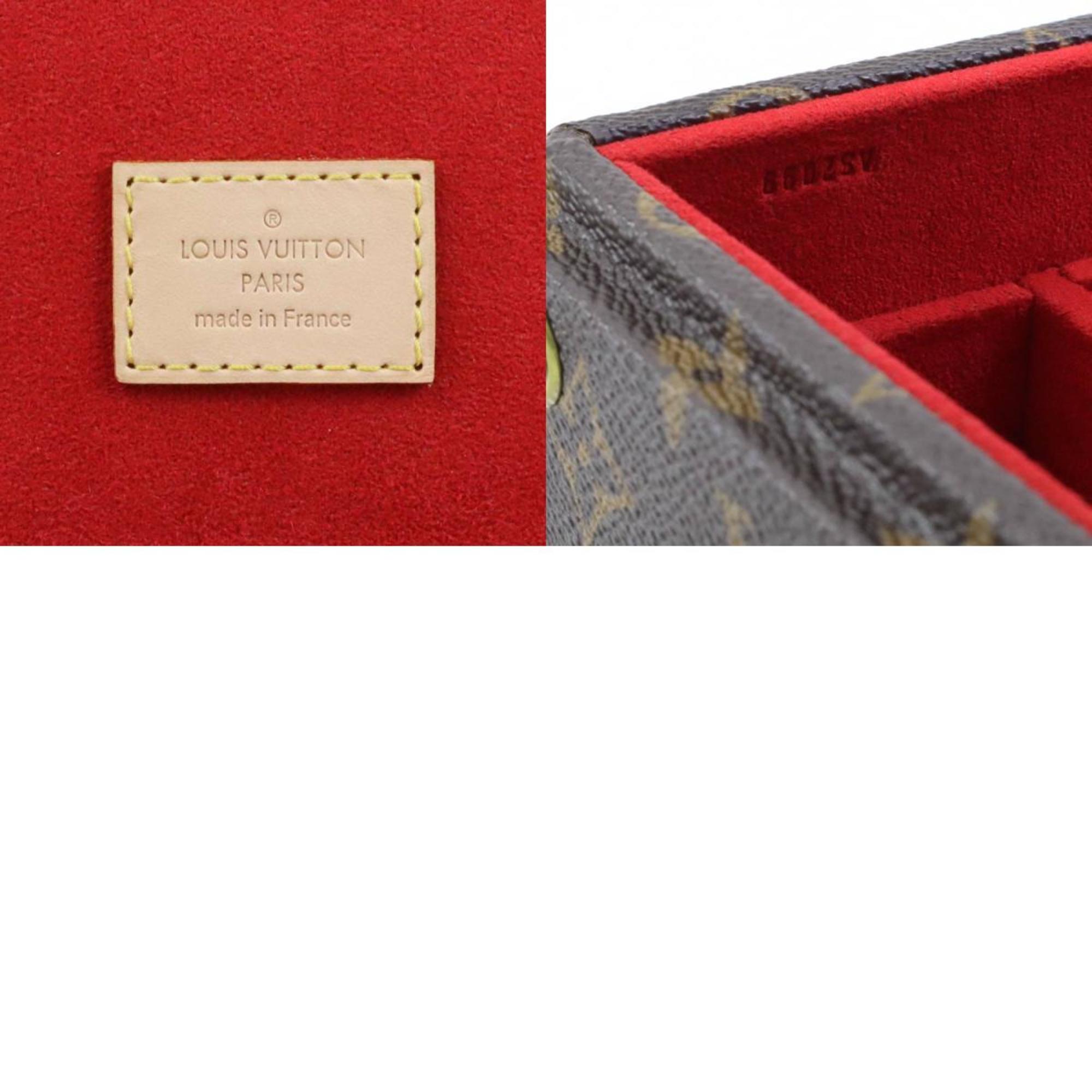 LOUIS VUITTON Jewelry Box Case Monogram Coffret Canvas Brown Unisex M13513