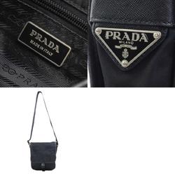 PRADA shoulder bag nylon black unisex