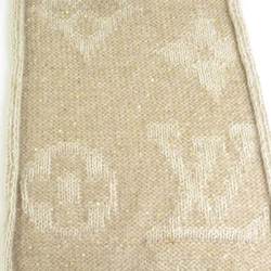 LOUIS VUITTON Muffler Cotton/Sequins/Mohair Beige/Gold Unisex