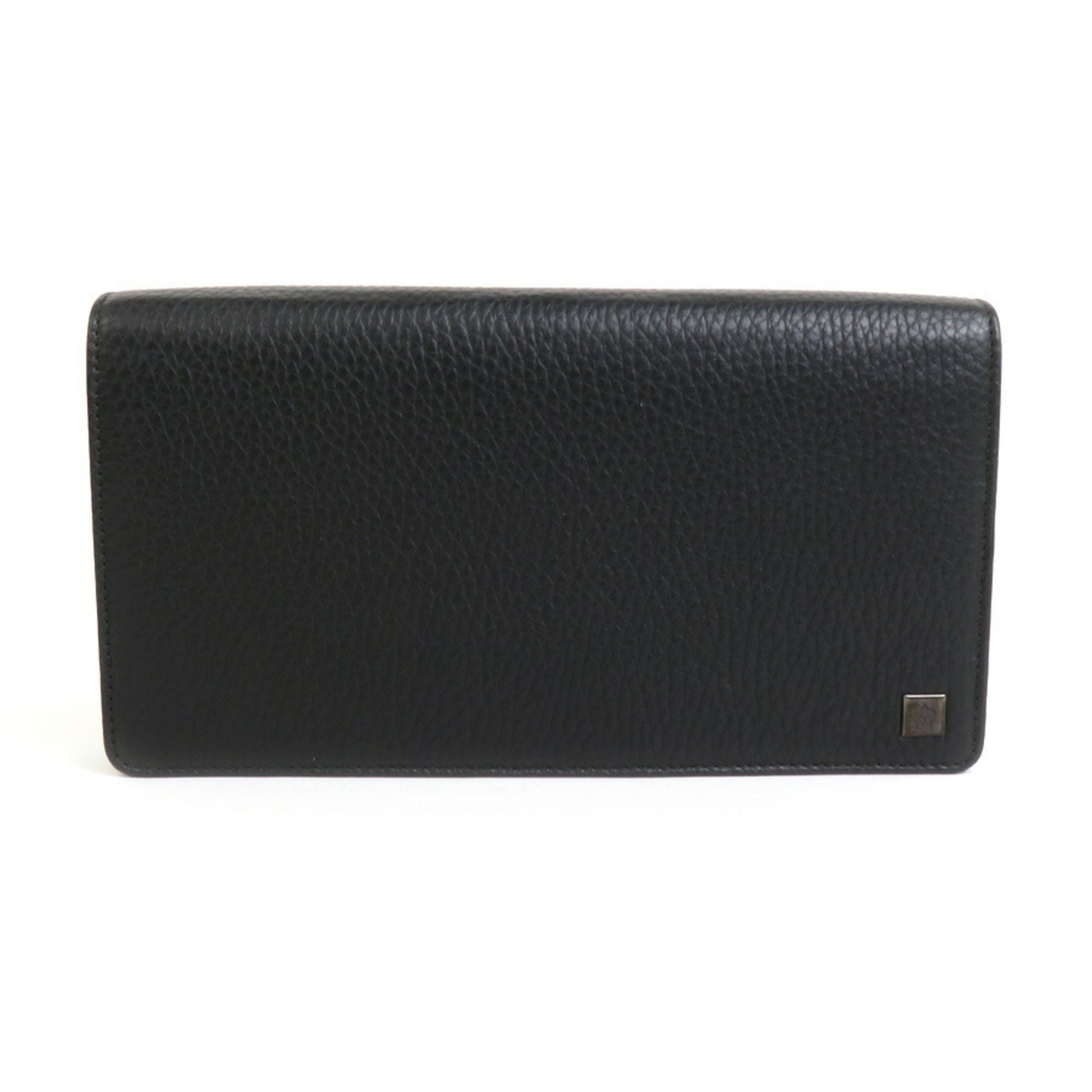 Dunhill Long Wallet Second Bag Leather Black Men's