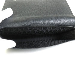 Dunhill Long Wallet Second Bag Leather Black Men's