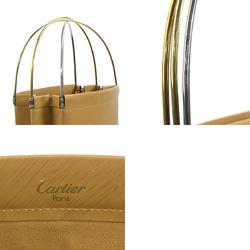 Cartier CARTIER handbag leather beige ladies