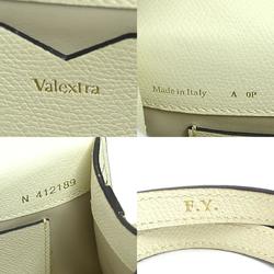 Valextra Handbag Crossbody Shoulder Bag Iside Micro Leather Ivory x Black Ladies