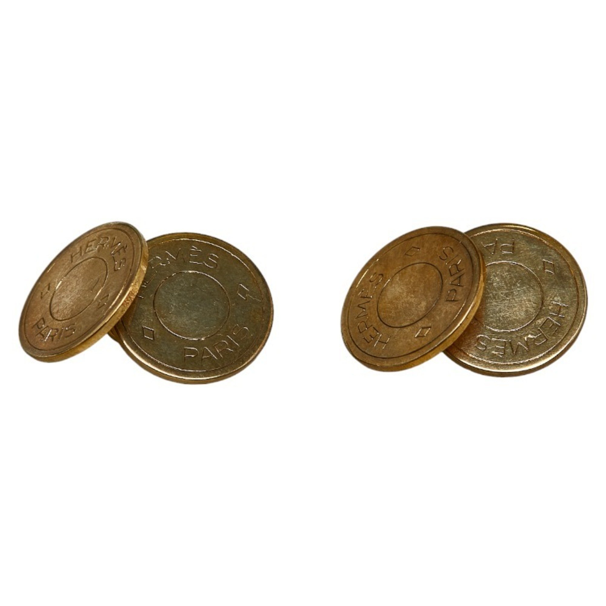 Hermes Serie Cufflinks Gold Plated Men's HERMES