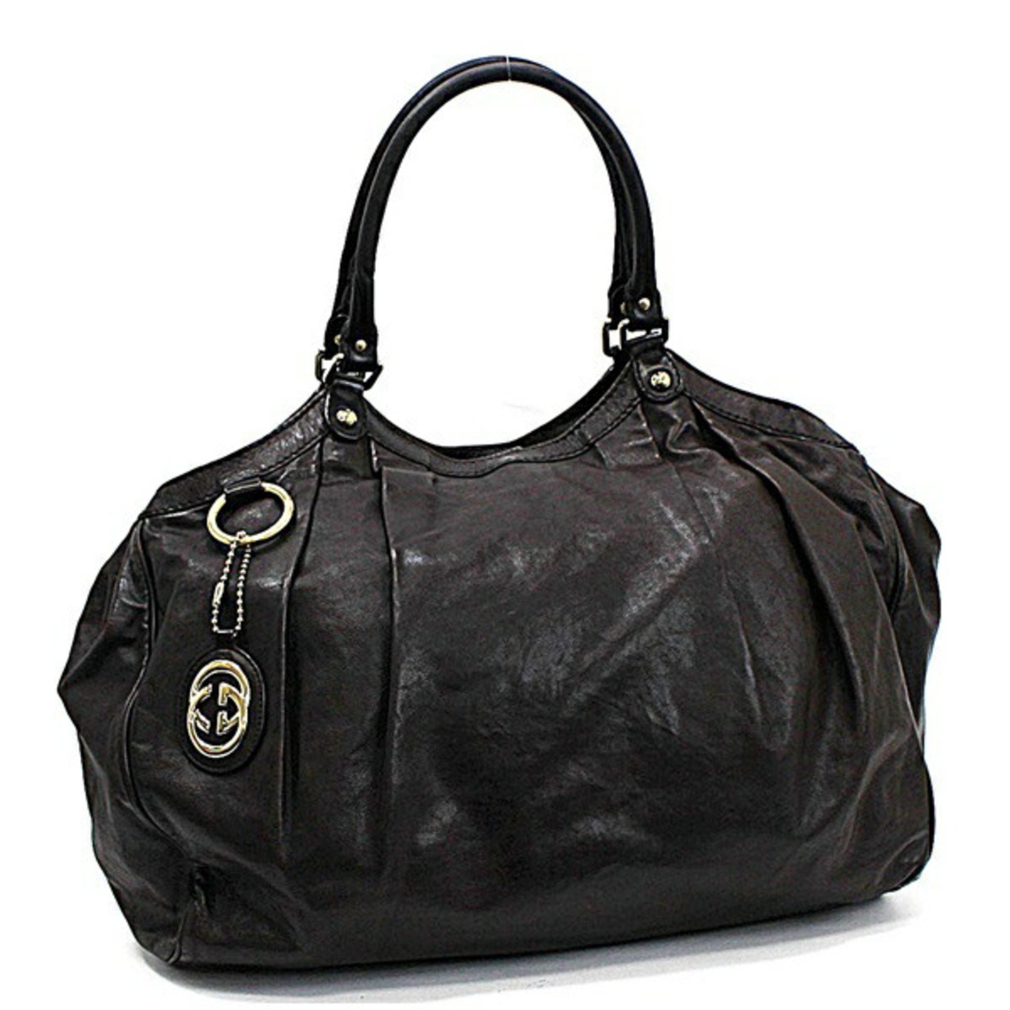 Gucci Shima Sookie Tote Bag Shoulder Leather Dark Brown 211943 GUCCI Women's