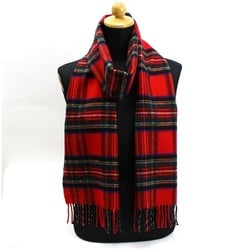 Johnstons OF ELGIN Cashmere Scarf 190 x 25 cm Red Check Ladies Available
