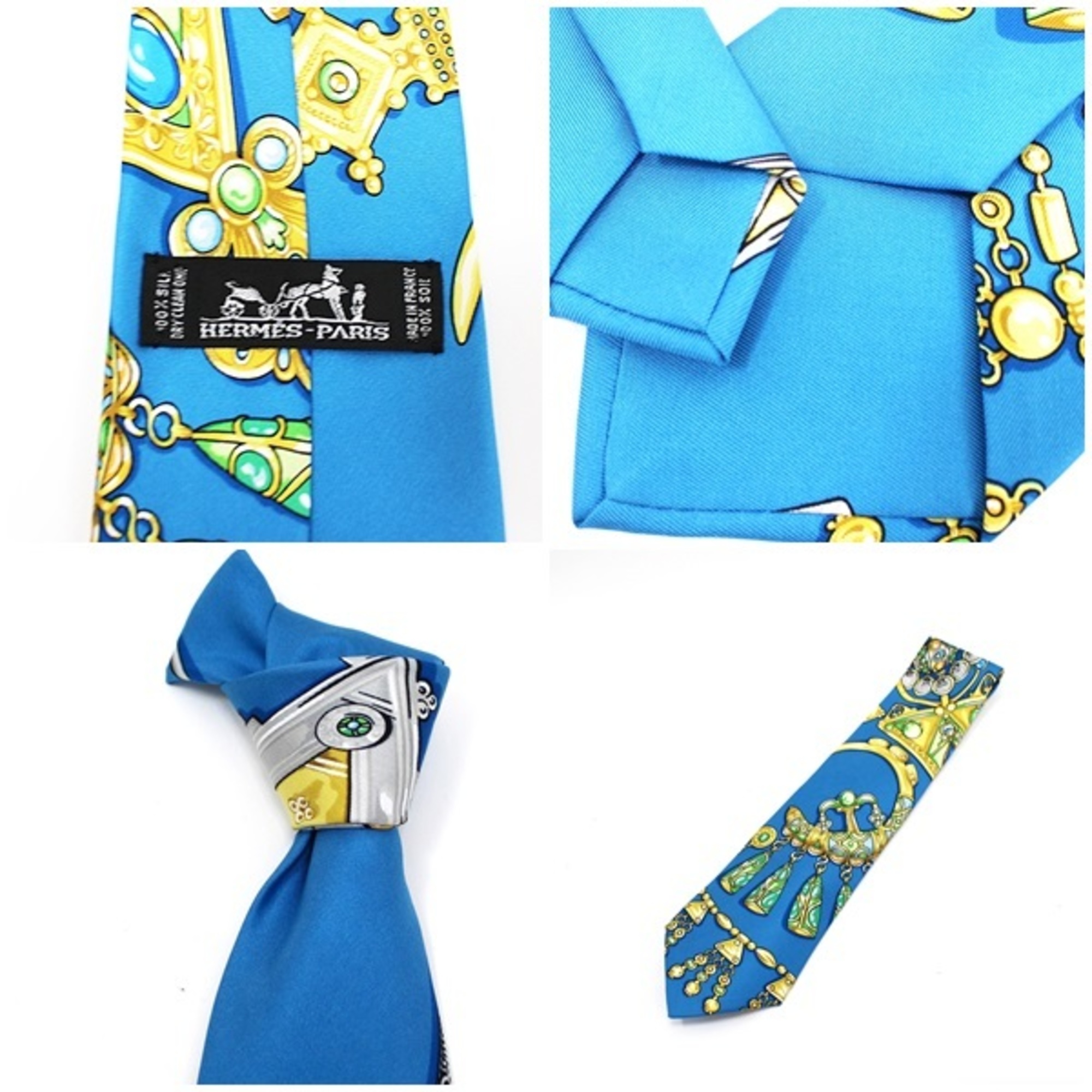 Hermes Silk Tie Scarf Pattern HERMES Men's